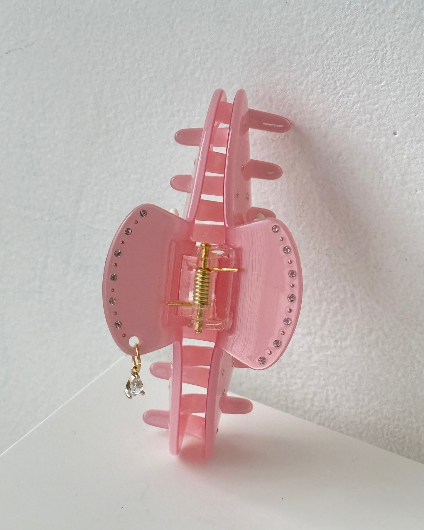 Pink Bow Claw Clip