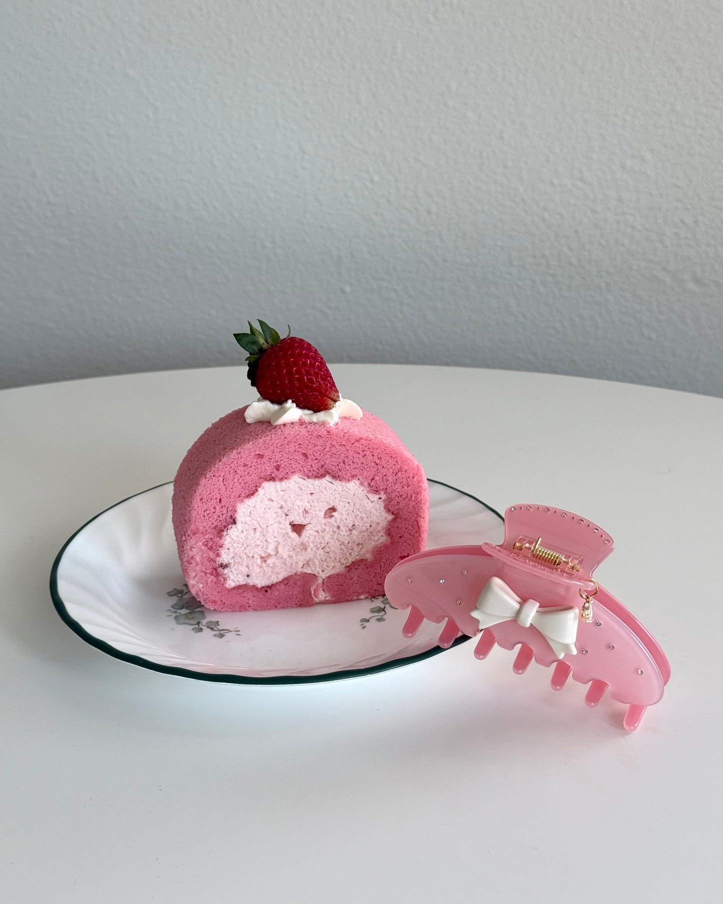 Pink Bow Claw Clip