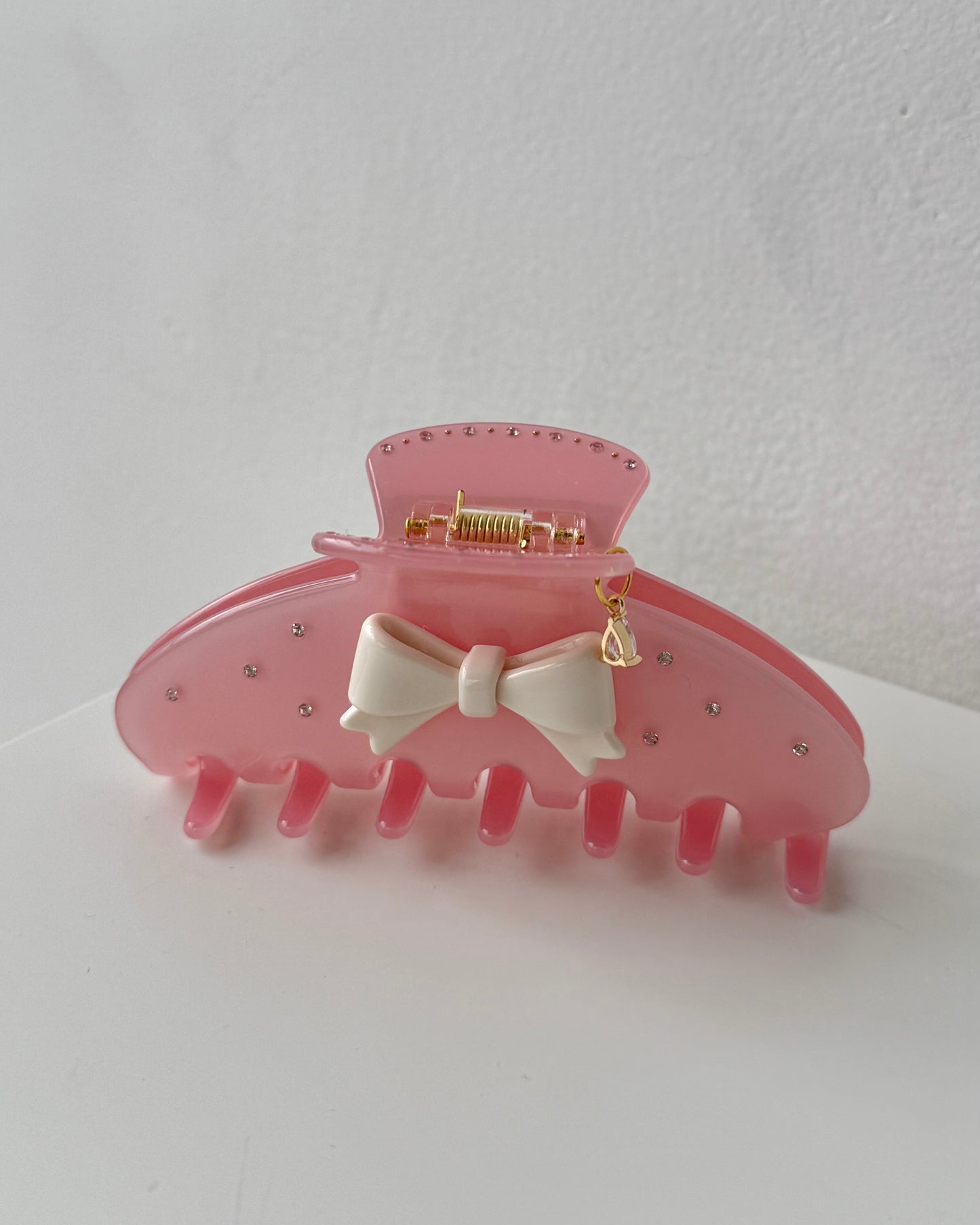 Pink Bow Claw Clip