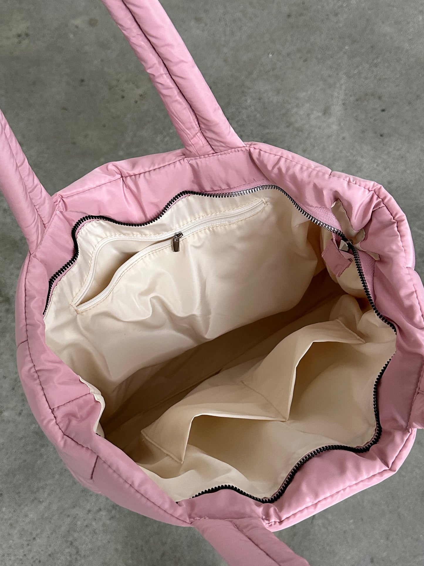 Pink Bow Puffer Tote