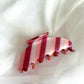 Pink Stripe Claw Clip
