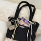 Black Bow Puffer Tote